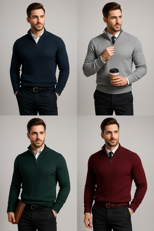 EliteFit™ Men’s Premium Quarter-Zip Performance Sweater