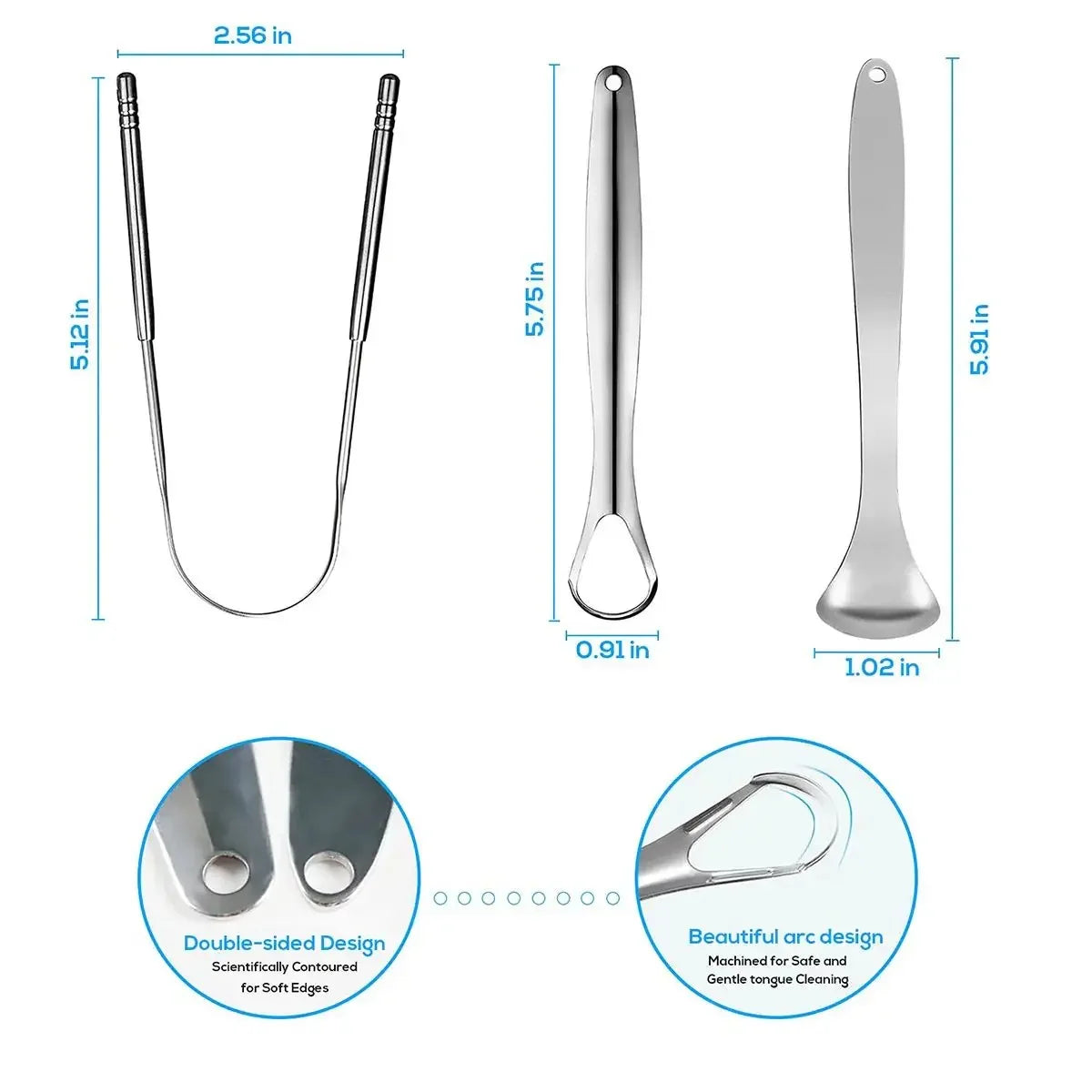FreshArc™ Stainless Steel Tongue Scraper
