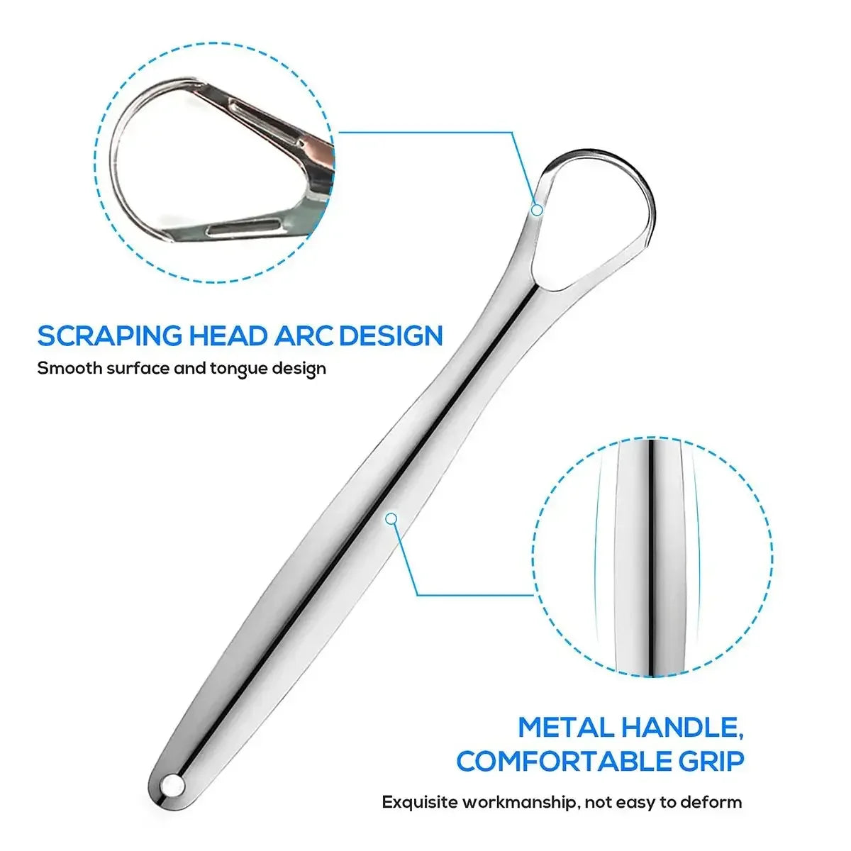 FreshArc™ Stainless Steel Tongue Scraper